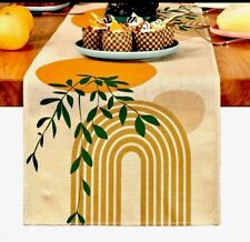 Tischläufer, Frühlings, Leinenoptik 32 X 182 cm Abstraktion Stil Ostern