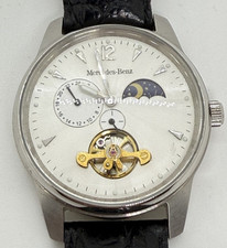 Mercedes Benz Armbanduhr Mondphase Stahl Automatic Herren Uhr Top Zustand