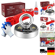 Neodym-Magnet 60mm | 160kg Zugkraft | Seil-Ösenmagnet zum Fischen