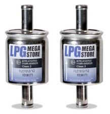 2 Stück Autogas Filter Gasfilter 12 mm LPG CNG 12/12 12mm für z.b. BRC KME