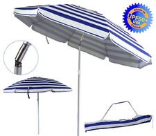 Sonnenschirm blau weiß