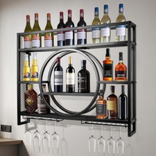 Weinhalter Wand mit Glashalter Montiertes Weinregal Weinpräsentationsregal DE