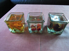 Duftkerzen Gelkerzen im Glas aus Israel mit Blumen Blüten Pflanzen