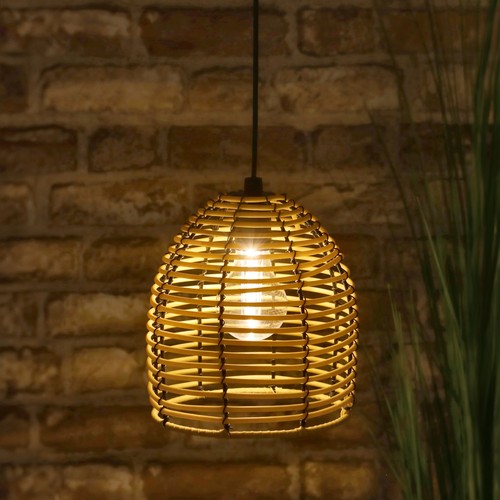 Led hänge leuchte rattan - led,