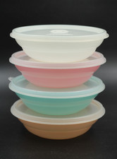 4x Tupperware Nr. 155 Vorratsdosen Müslischüssel Pastelfarben Set Vintage