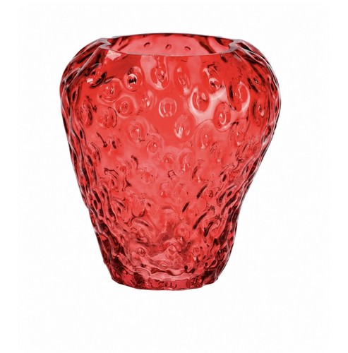 Erdbeer vase aus glas - erdbeer,