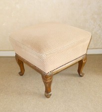 true Vintage Hocker Chippendale gepolstert Midcentury 50er/60er - Abh. 40219