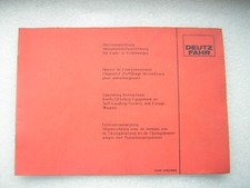 alte Betriebsanleitung Deutz