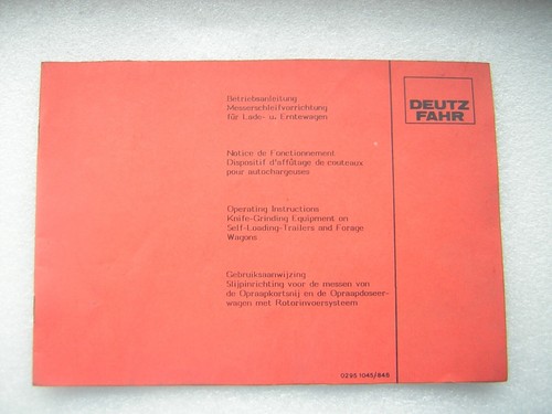 Alte betriebsanleitung deutz - betriebsanleitung,