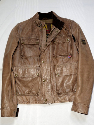 Belstaff brad lederjacke - brad, gold