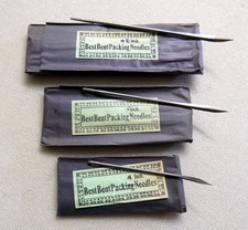 PACKNADEL je 25 STÜCK in 3 GRÖSSEN zusammen 75 STÜCK Sacknadel GROSS gebogen TOP