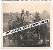 Foto WH  "Ritt" 2cm-Flak-Vierling 38 Crew Stellung Ostfront 2.WK orig. TOP 6704