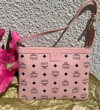 MCM Visetos Pochette Rosa Pink Mini Bag unter Arm Umhängepouch 25  x 20 cm NEU