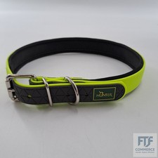 HUNTER Hundehalsband CONVENIENCE COMFORT, Farbe: neongelb, Mit Neopren-Polsterun