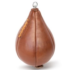 Boxbirne Echtleder Gefüllt Retro Vintage Punching Speed Ball Boxsack Doppel End