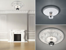 Moderne Wohnzimmerlampen für Decke, Jugendstil Deckenleuchten Stuckrosetten weiß