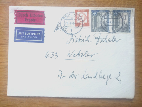 Luftpost eilbrief berliner - eilbrief,