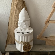 Wichtel-Dose mit Deckel Gebäckdose,Schmuckdose aus Keraflott Handmade