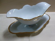 Sauciere Porzellan weiß Goldrand _ AltSchönwald Bavaria ca.1927