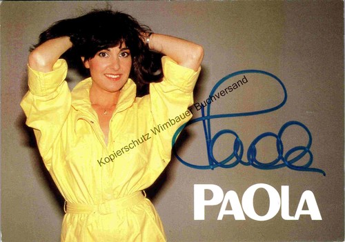 Original autogramm paola - autogramm, felix