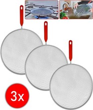 3x Pfannenspritzschutz Fettspritzschutz Spritzdeckel Pfannen Abtropfsieb Ø29cm