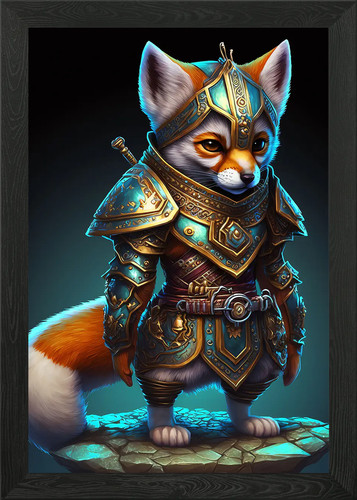 Niedlicher fuchs krieger - fuchs,