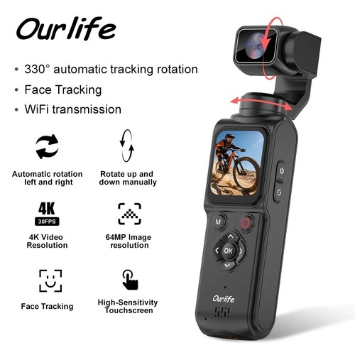 Ourlife 64mp action kamera - 4k,