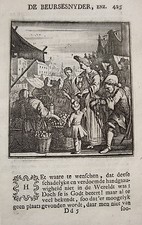 Beutelschneider Taschendieb Dieb Räuber Beruf alter Kupferstich Luyken 1717 