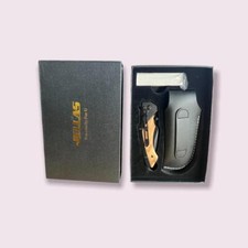 JELLAS Klappmesser | Schleifsten & Gürteltasche Taschenmesser Schwarz Holzgriff