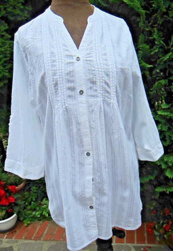 Damenbluse 46 weiss - damenbluse, gr.44/46,weiss