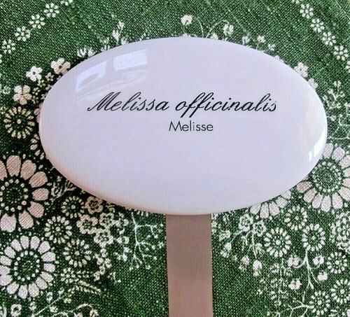 Kräuterschild oval porzellan - kräuterschild,