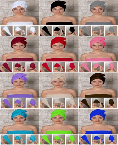 Frottee haar turban - frottee,