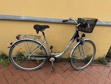 MC Kenzie Damen City Bike Fahrrad, Silber Blau, 7-Gang Nabenschaltung