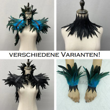 Federkostüm Fasching Halloween Cosplay Karneval Federn Bolero Damen sexy