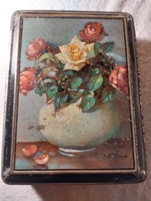 Alte größere Blechdose mit Rosen -  Shabby Chic Landhausstil