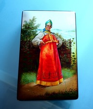 Russische Lackdose Schatulle