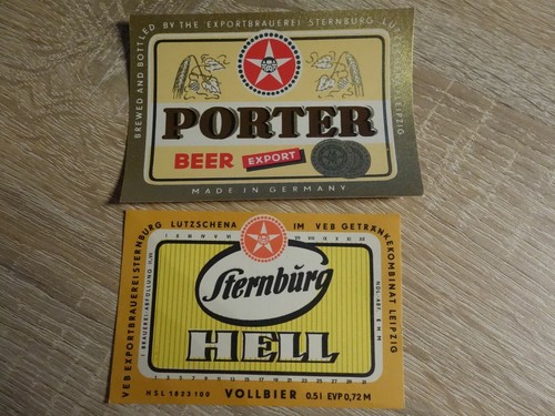 Ddr bier etiketten - 2, stück