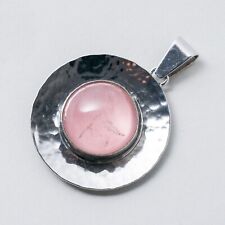 Anhänger Katja Lührs Schmuck (KLS) - Lübeck 835 Silber Rosa Stein 4,4 cm 10,39 g