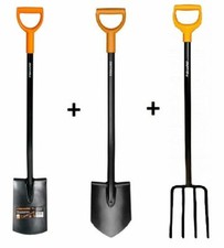 Solid Set Fiskars 131413 SPATEN + Fiskars 131403 GARTENSPATEN + 1003458 GABEL