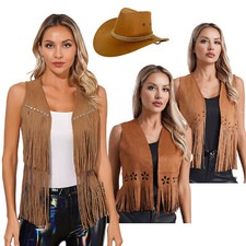 Damen Fransen Weste 70er Jahre