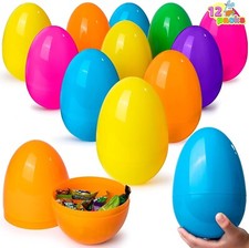 12 Stück Jumbo Ostereier aus Kunststoff 17,8 cm Oster Eier Dekoration Ostern F79