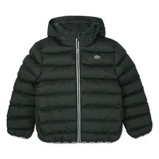 LACOSTE Kids Steppjacke grün warm & wasserabweisend mit Kapuze 8-14 Jahre