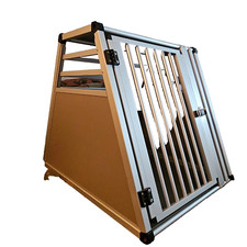 Hundetransportbox aus stabilem Aluminium / Silber 65cmlang/80cmbreit/68cmhoch