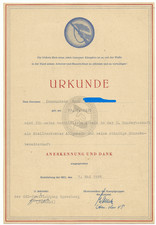 Urkunde Kampfgruppen der DDR/ Spremberg - 01.05. 1961!