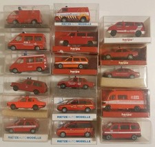 Lot  Konvolut 17 Stck Feuerwehr  Rietze Herpa  1:87 Modellbau OVP #6