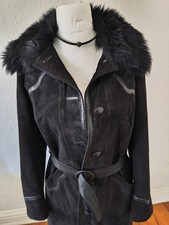 Lammfell Mantel Schwarz