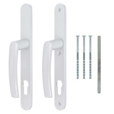 Türgriff / Türdrücker / Türklinke Drückergarnitur DHS 92mm - weiß 2x Griff