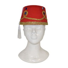 Hut Fez Deluxe, rot, ideal als Accessoire für Karneval