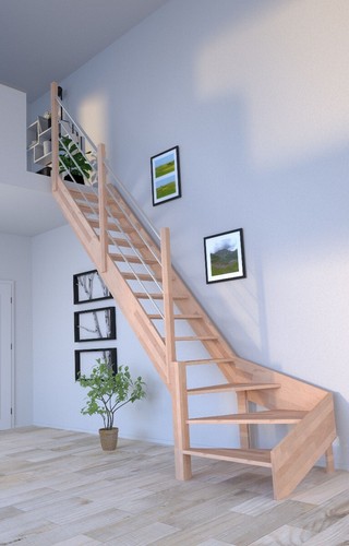 Holztreppe rhodos - (buche), ¼