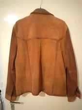 Herren Wildlederjacke XXL von Pretty Green- Echtleder, Vintage Look, Braun